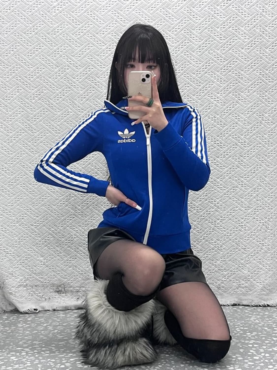 아디다스 빈티지 레트로 Y2K 00's 져지 집업 85 C10089 상품이미지2