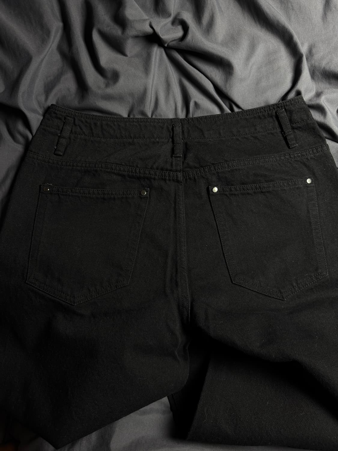 Belier 블랙진 와이드 팬츠 상품이미지3