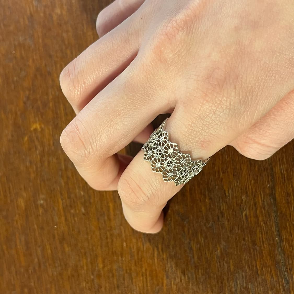 새상품 여성 신주 래이스 오픈링 반지  상품이미지5