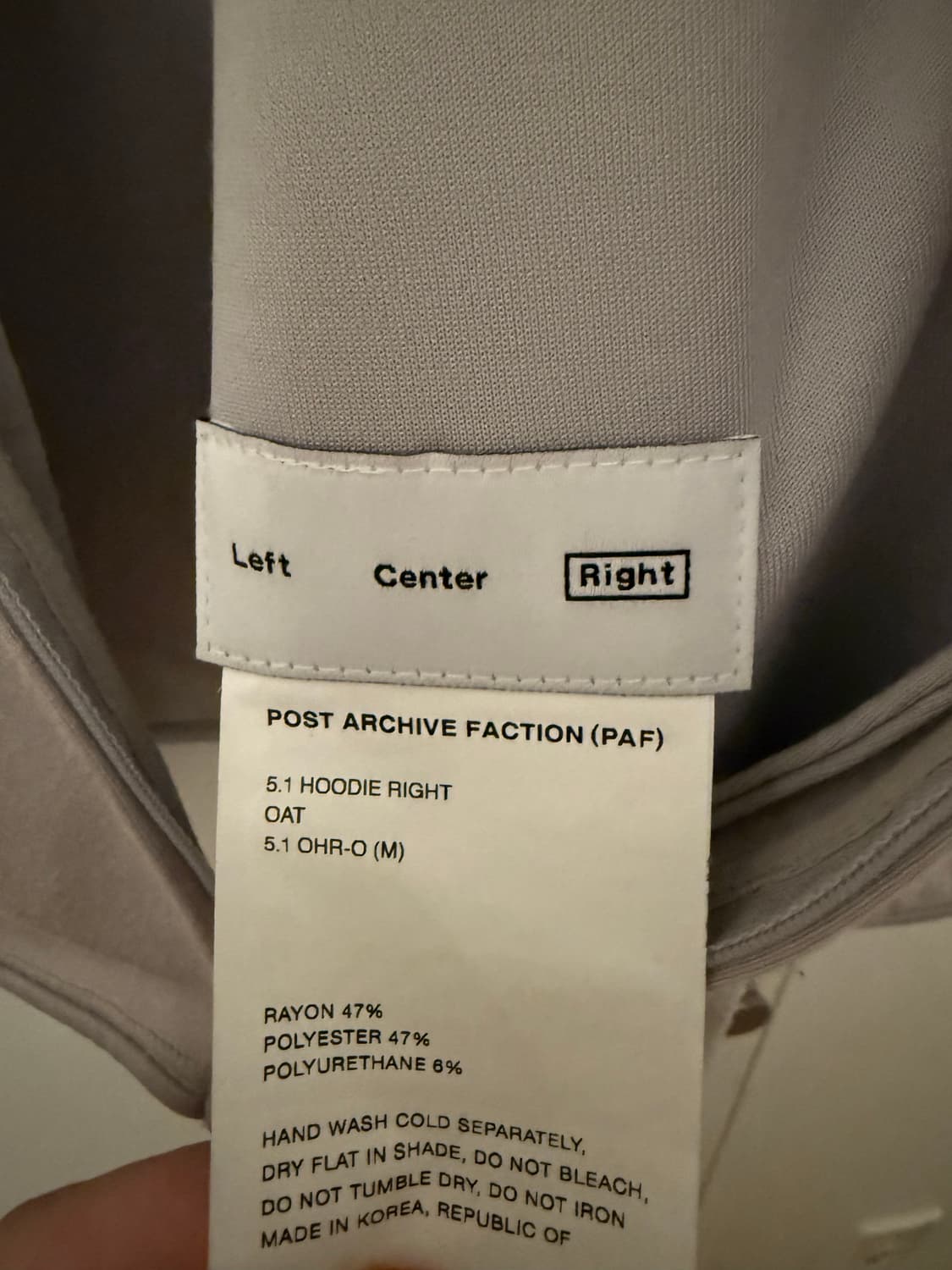 (M) Paf 파프 5.1 hoodie oat 상품이미지4