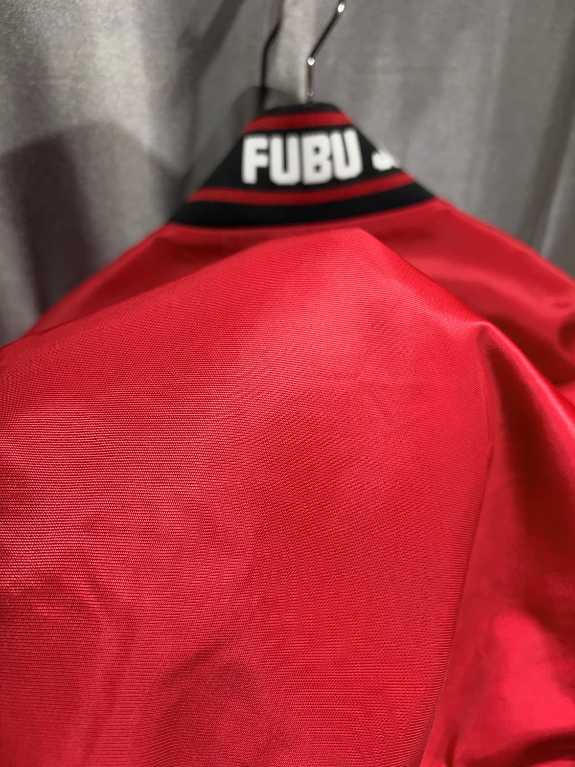 XL FUBU 푸부 레이싱 레터링 레드 나일론 자켓 상품이미지8