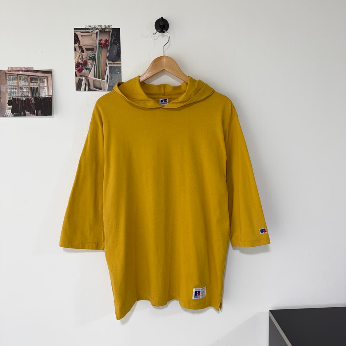 [L] 빈티지 러셀 애슬레틱 7부 후드티  상품이미지1