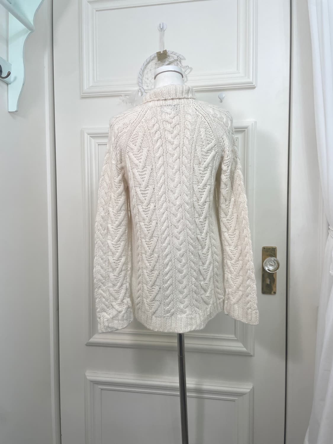 ivory twist basic collar cardigan 상품이미지3