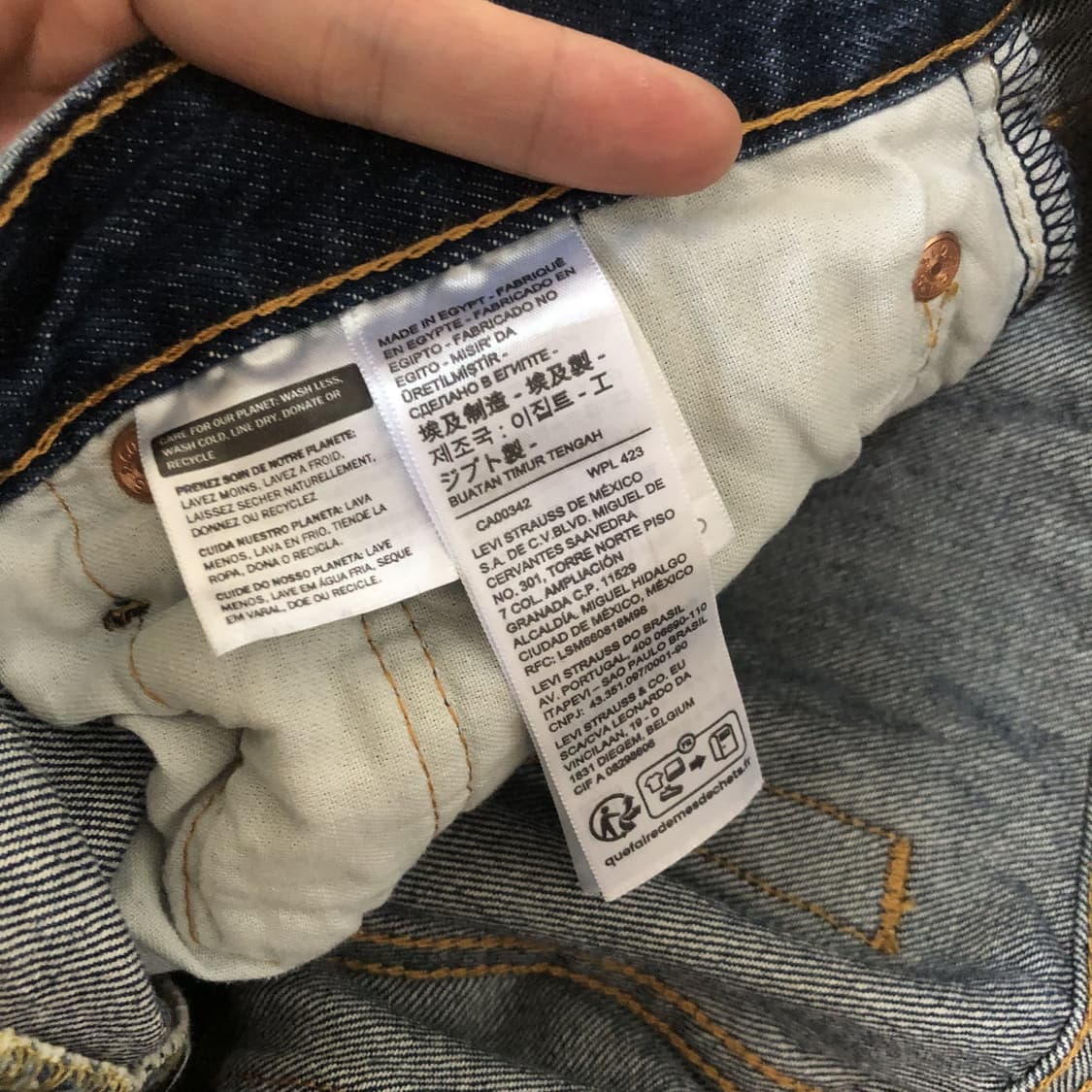 (34) 리바이스 Levi's 501 스트레이트핏 워시드 중청 데님 상품이미지9
