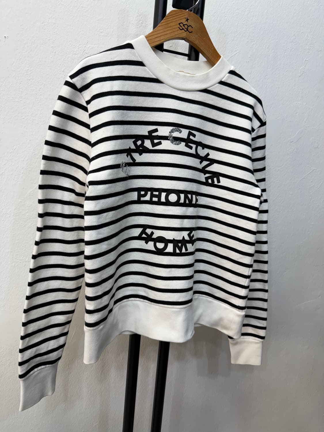 정품) 에뜨르 세실 스트라이프 패턴 맨투맨 S 상품이미지2