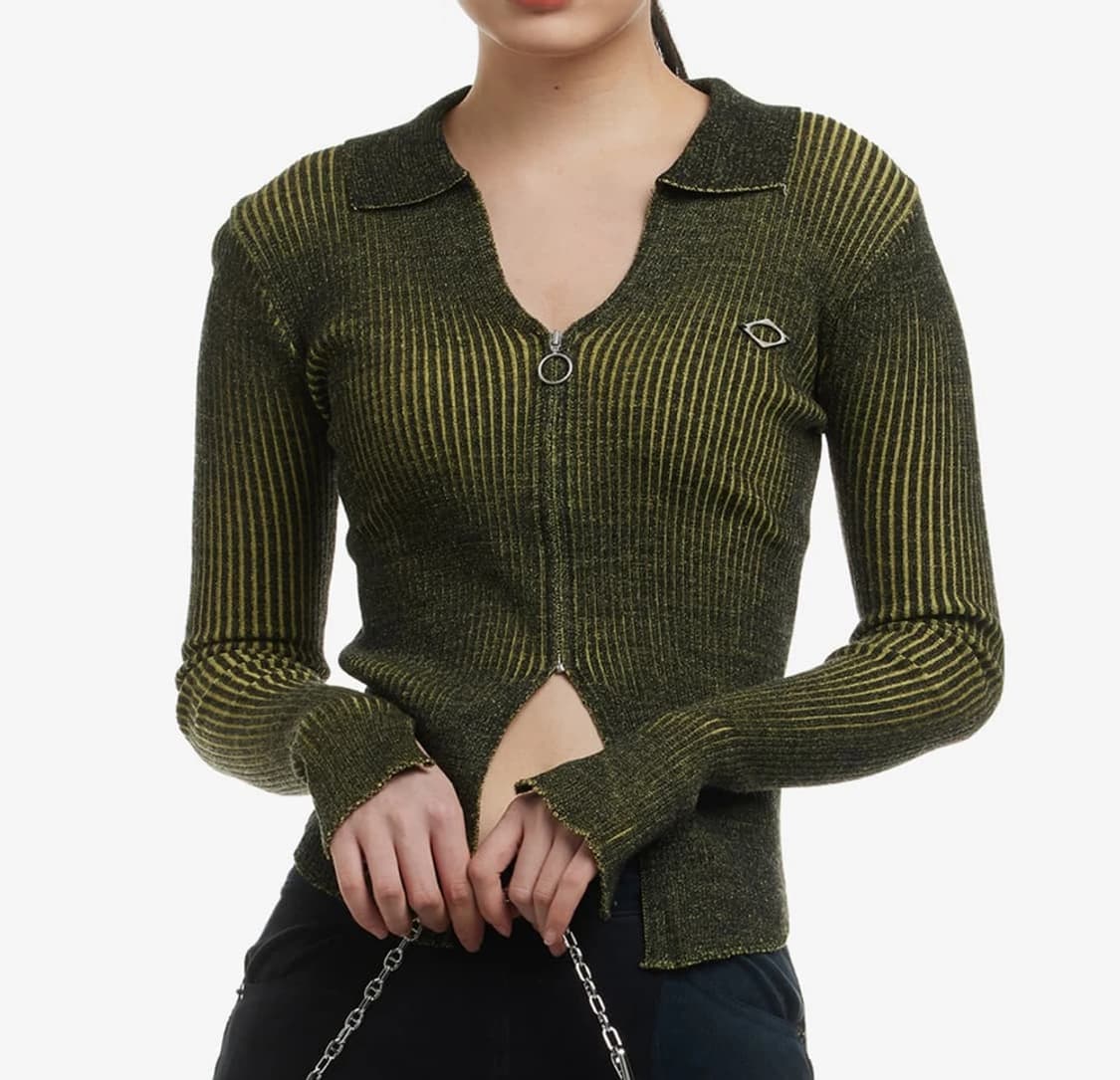 미스치프 니티드 투톤 셔츠 PN6852 상품이미지2