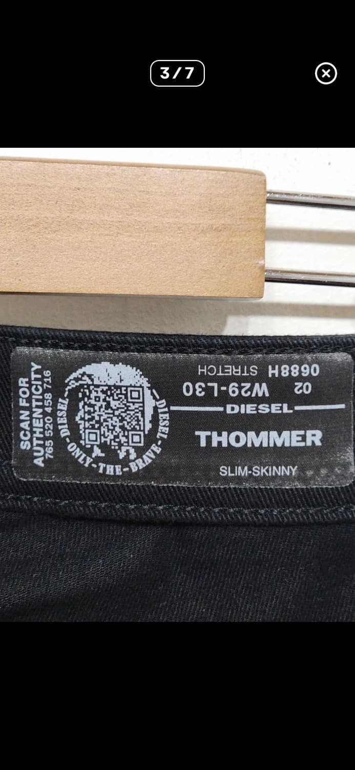 (29) 디젤 THOMMER 청바지 블랙진 스판 데님팬츠 상품이미지3