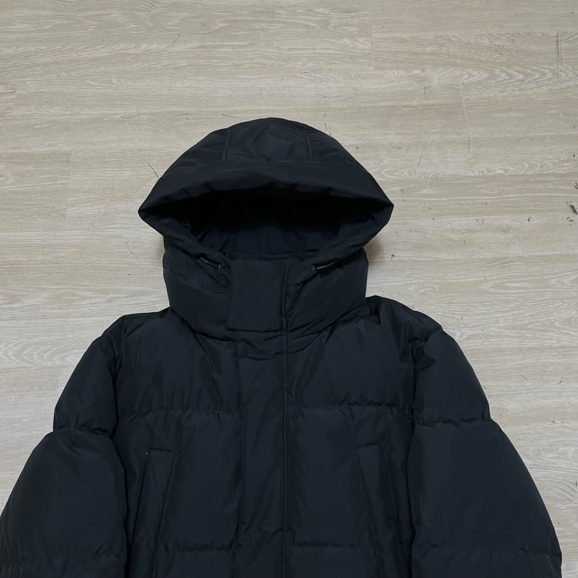 플랙 덕다운 롱패딩 점퍼 [블랙] L/100 상품이미지2