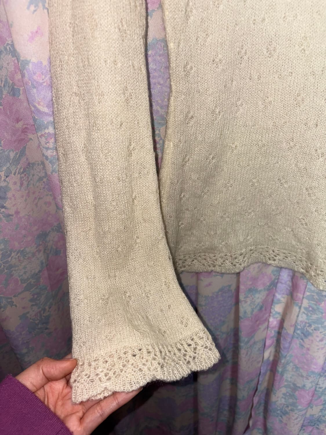 아이보리 긴소매 니트  상품이미지8