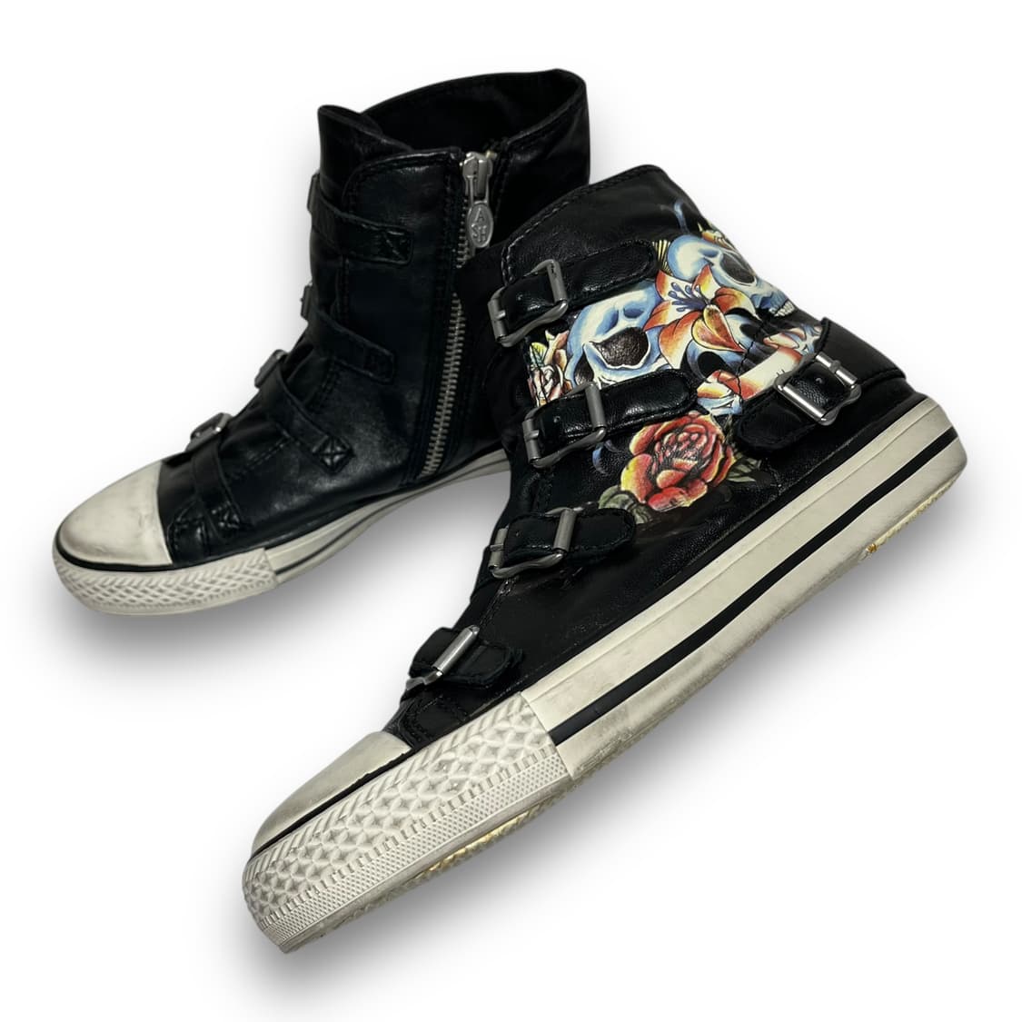 ASH Skull Rose Bondage High Top Shoes 상품이미지3