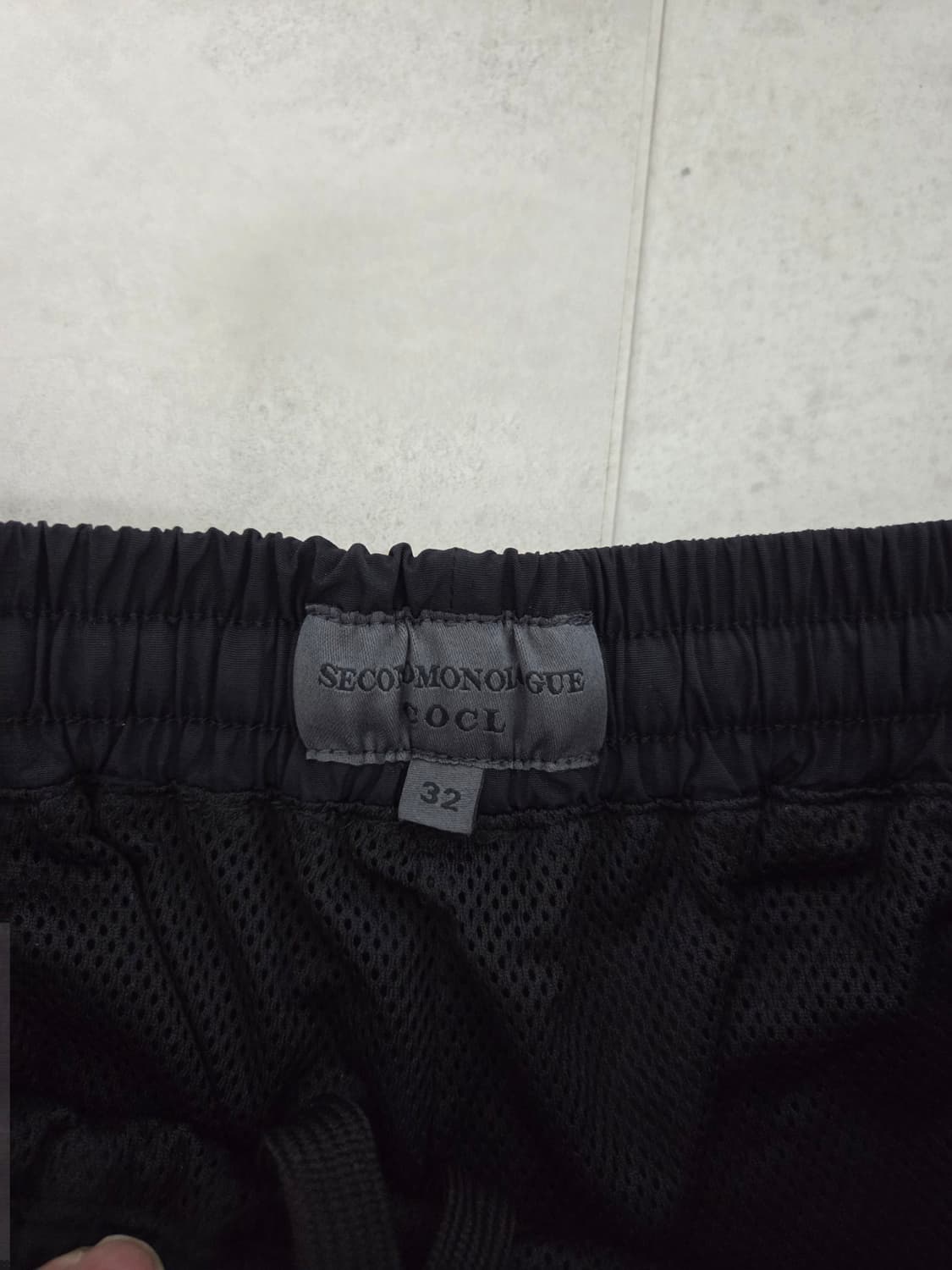 세컨모놀로그 밴딩 카고 팬츠 블랙 상품이미지4