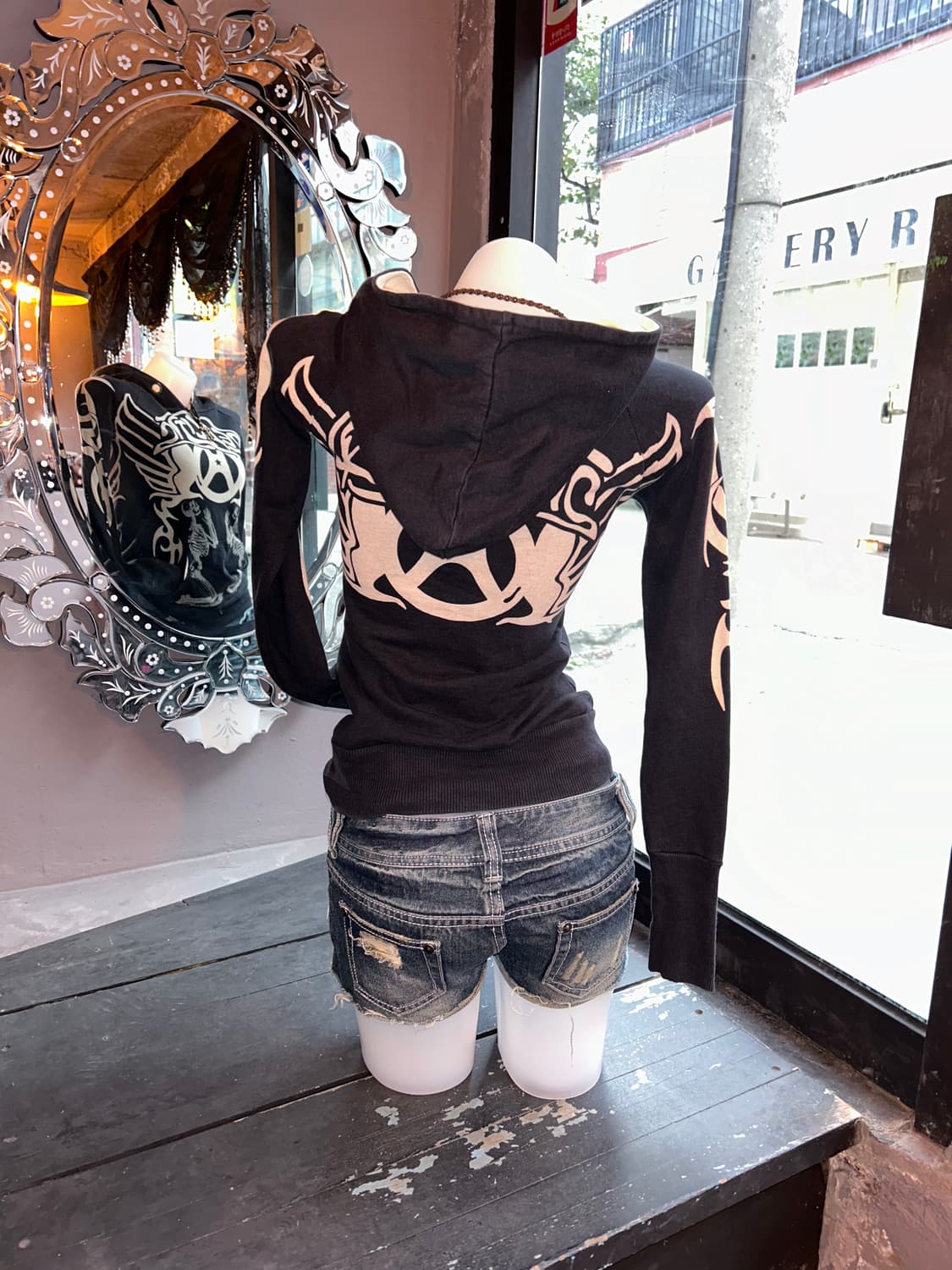 d.i.a 다이아 프린팅 후드티 펑크갸루y2k 상품이미지7