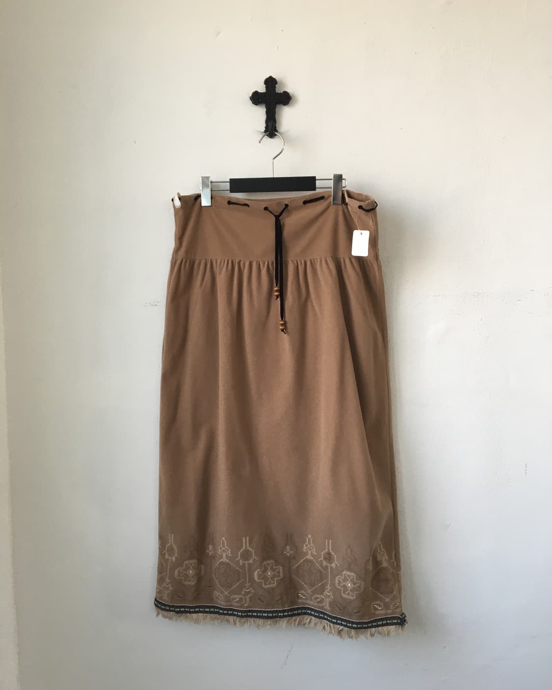 Ethnic pattern point fringe skirt 상품이미지1