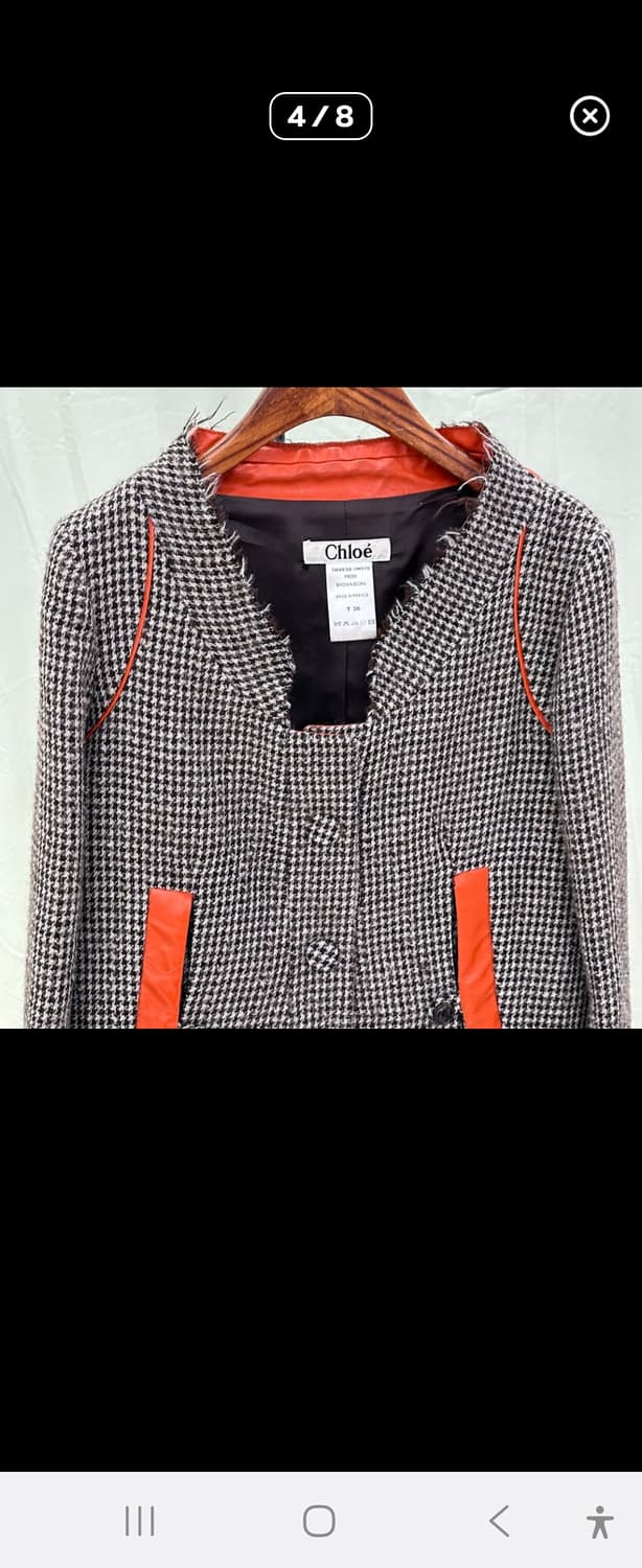(정품)Chloe 체크 자켓 44-55 상품이미지5