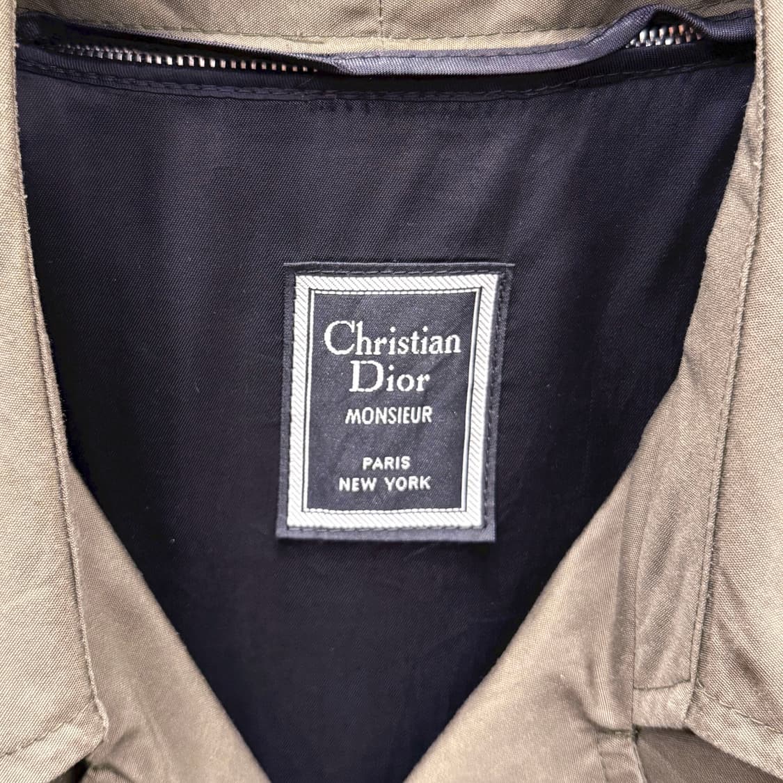 크리스찬 디올 트렌치 롱 코트 더블 브레스티드 견장 버튼 디테일 카키 상품이미지7