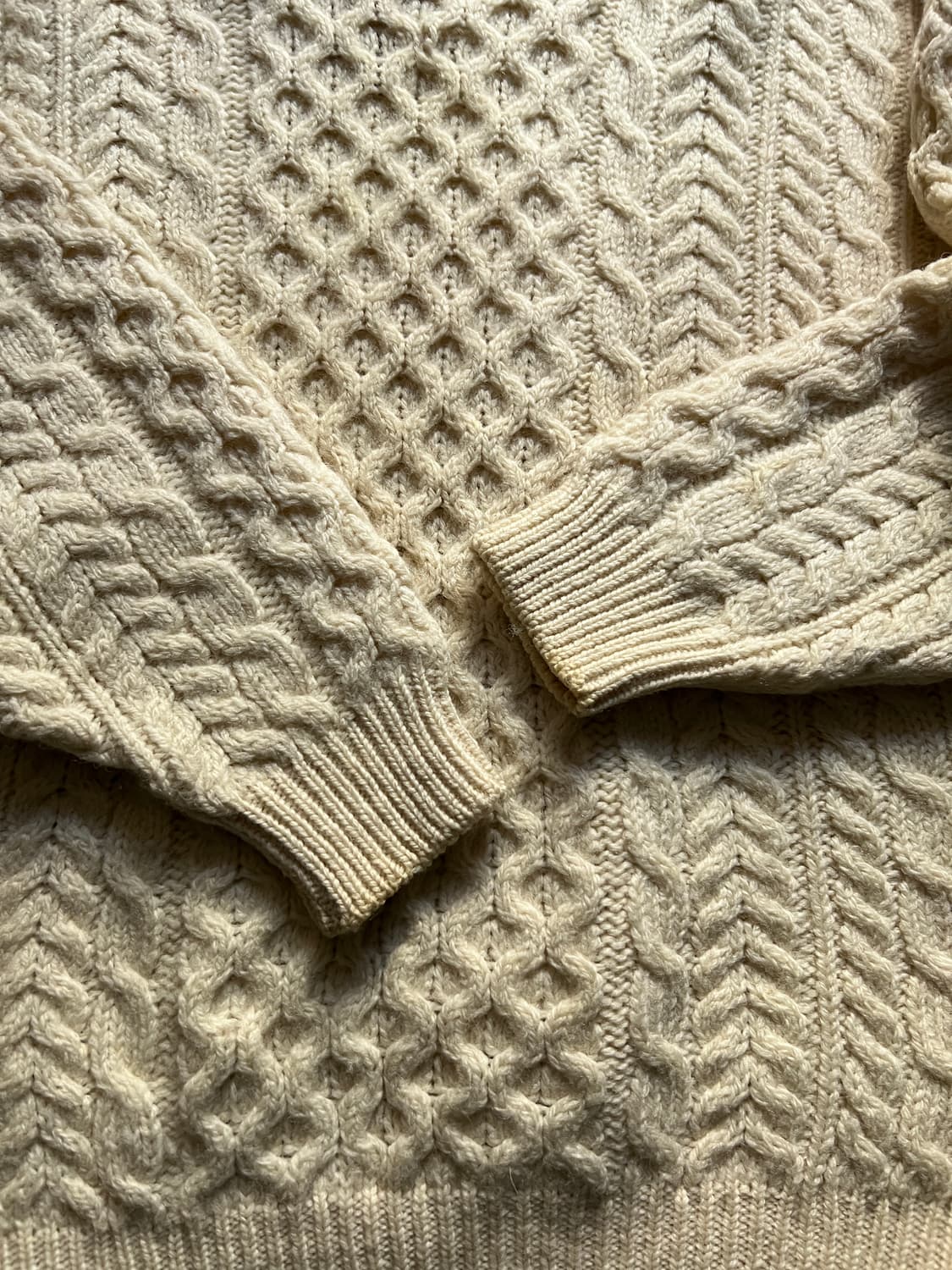 [M]90's 아일랜드제 핸드메이드 아란 피셔맨 스웨터 F5 상품이미지4