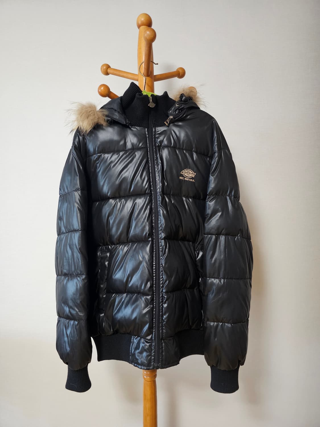 찐 레트로/빈티지 디키즈 (Dickies) 유광 블랙 빵빵이 지켓 상품이미지3