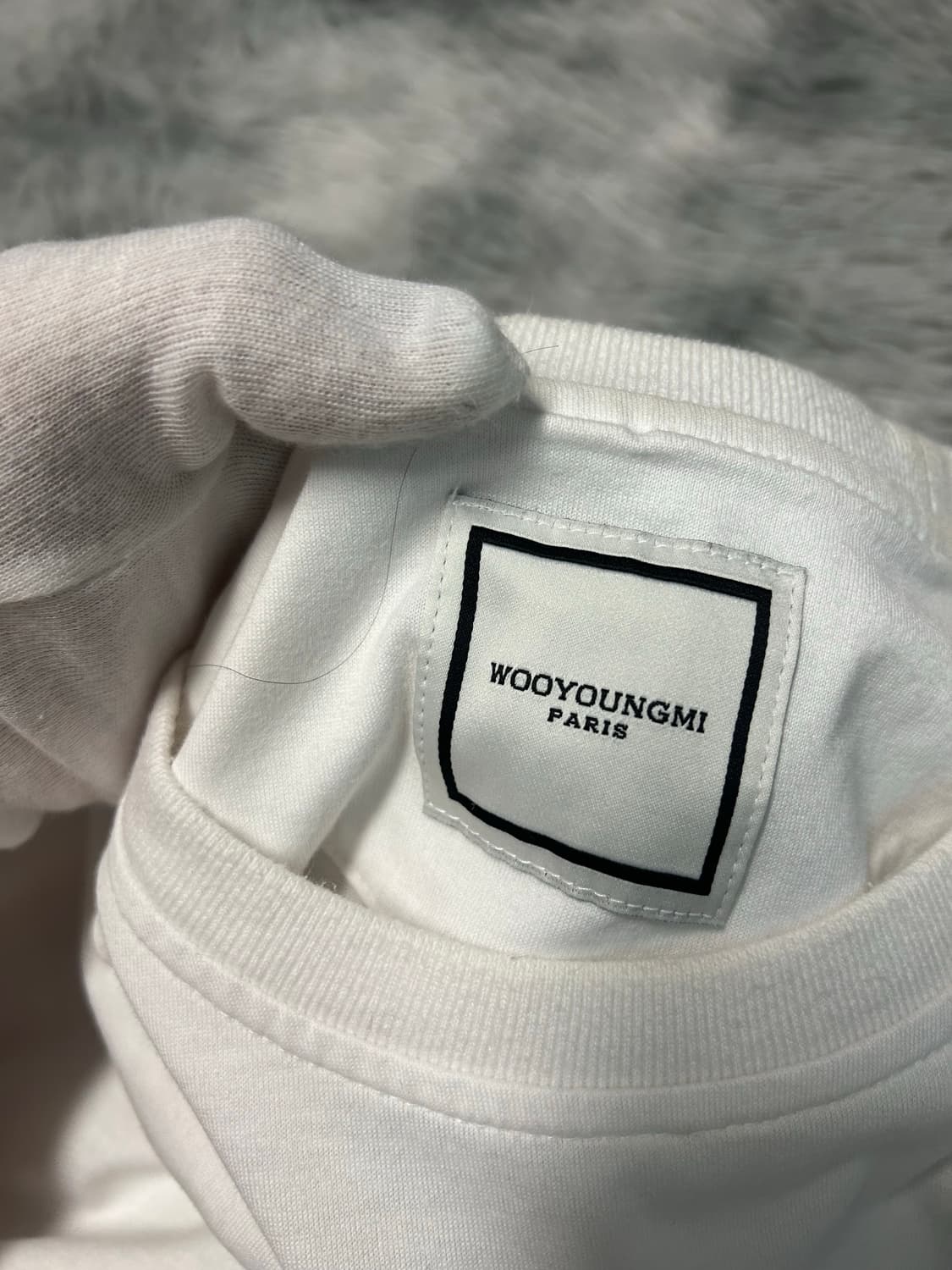 [48 size] 우영미 백로고 반팔티 화이트 상품이미지5