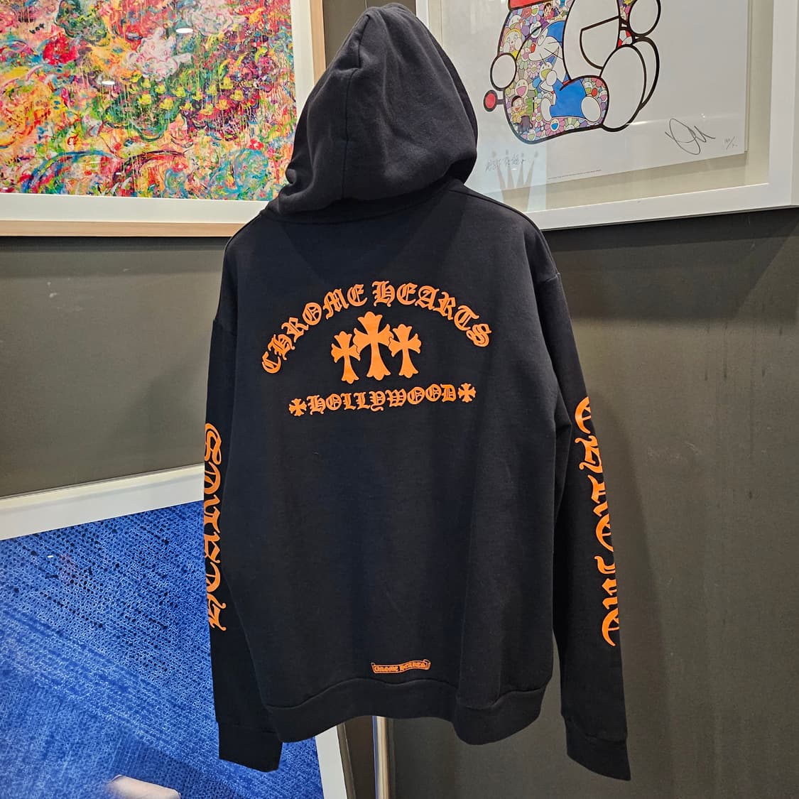 크롬하츠 세메터리 트리플 크로스 후드 티셔츠 상품이미지3