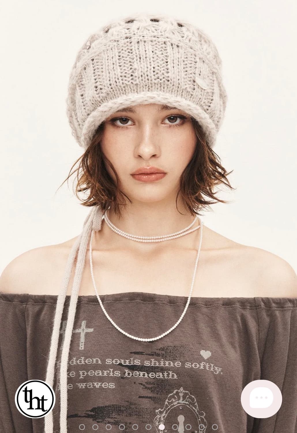 구해요) 쓰리타임즈 멜로우 비니 베이지 상품이미지1