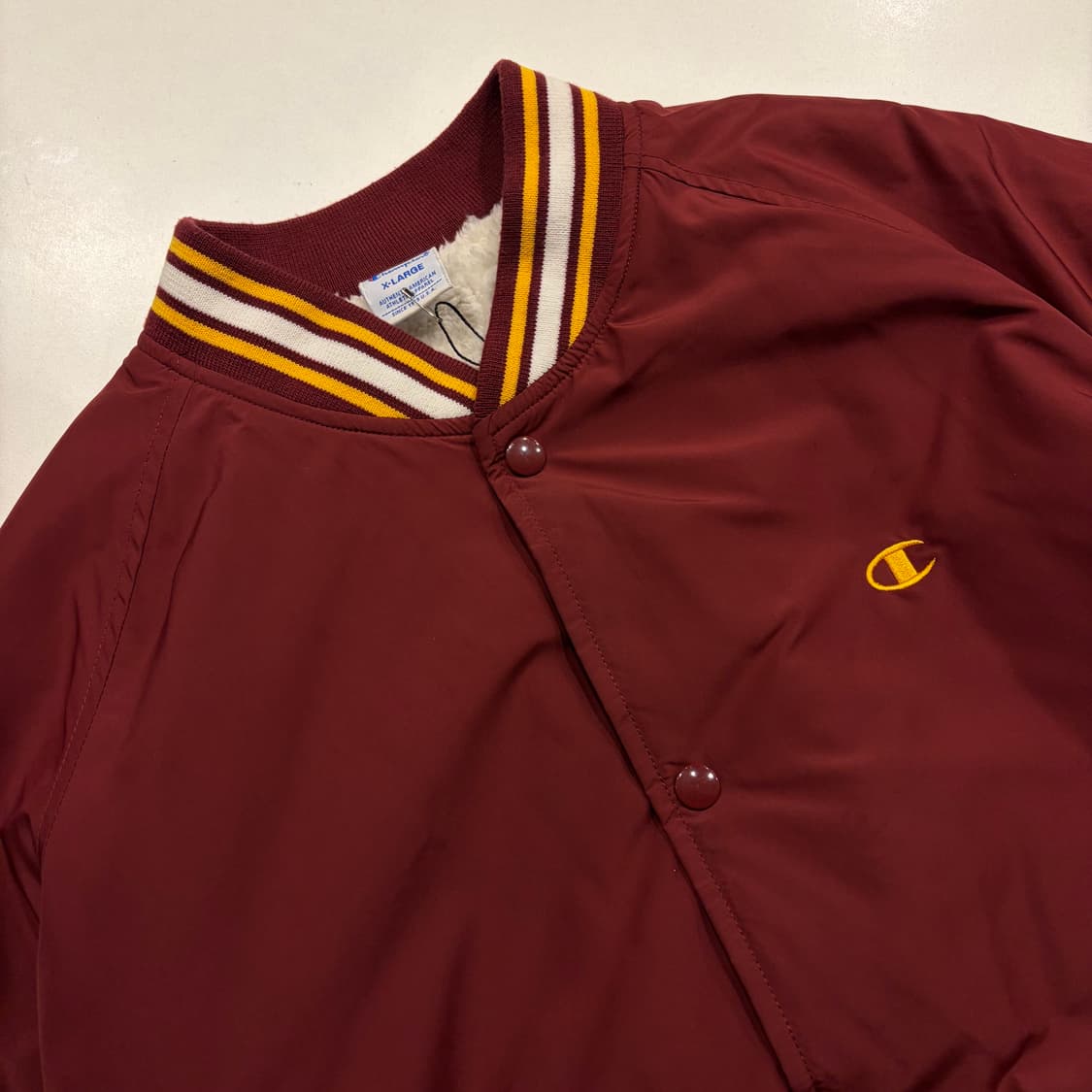 [XL] 챔피온 기모안감 버건디 바시티 자켓 C478 상품이미지3