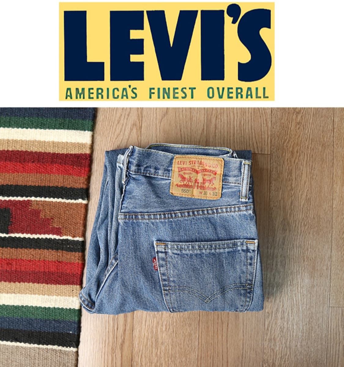  LEVIS 리바이스 550 데님 30사이즈 추천 세탁완료 상품이미지1