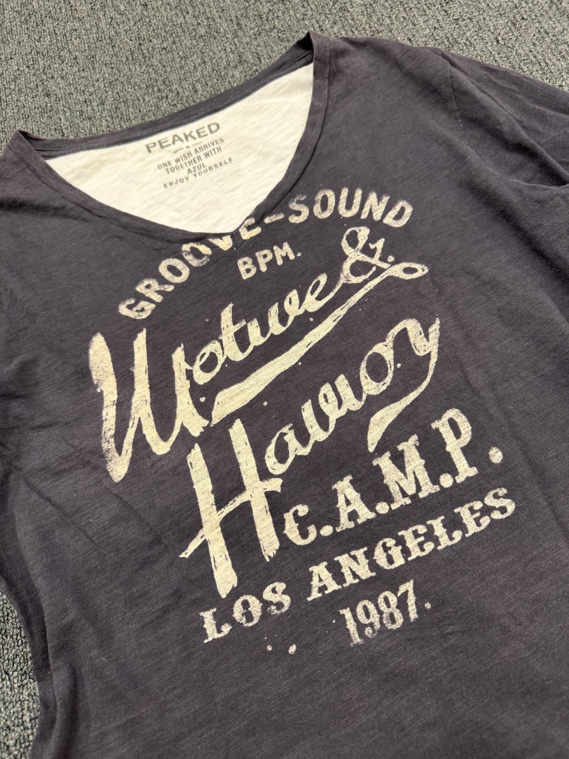 M)Japanese vintage Y2K 빈티지 레터링 여성 브이넥 롱슬 상품이미지5