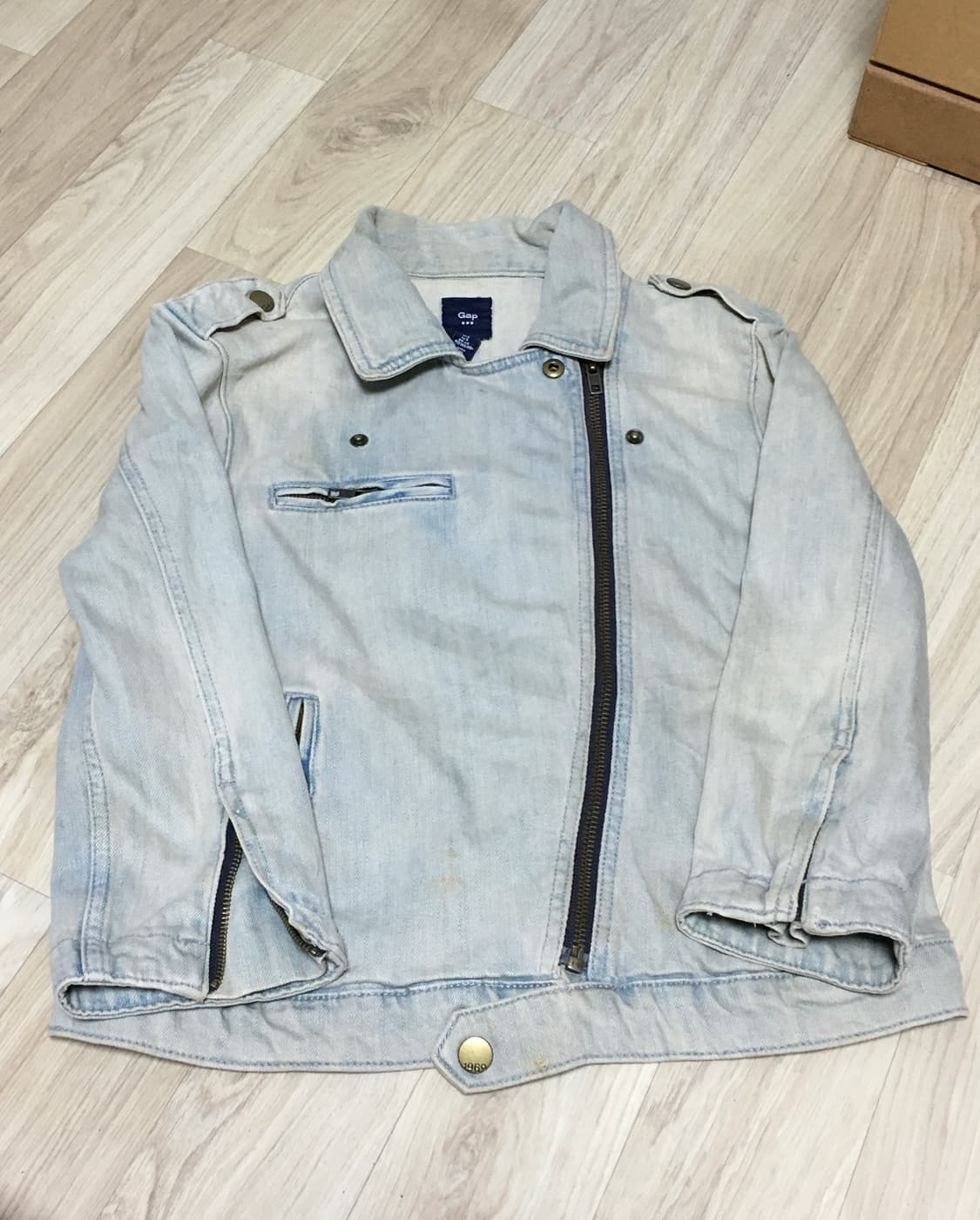 빈티지 사선 데님자켓 상품이미지1