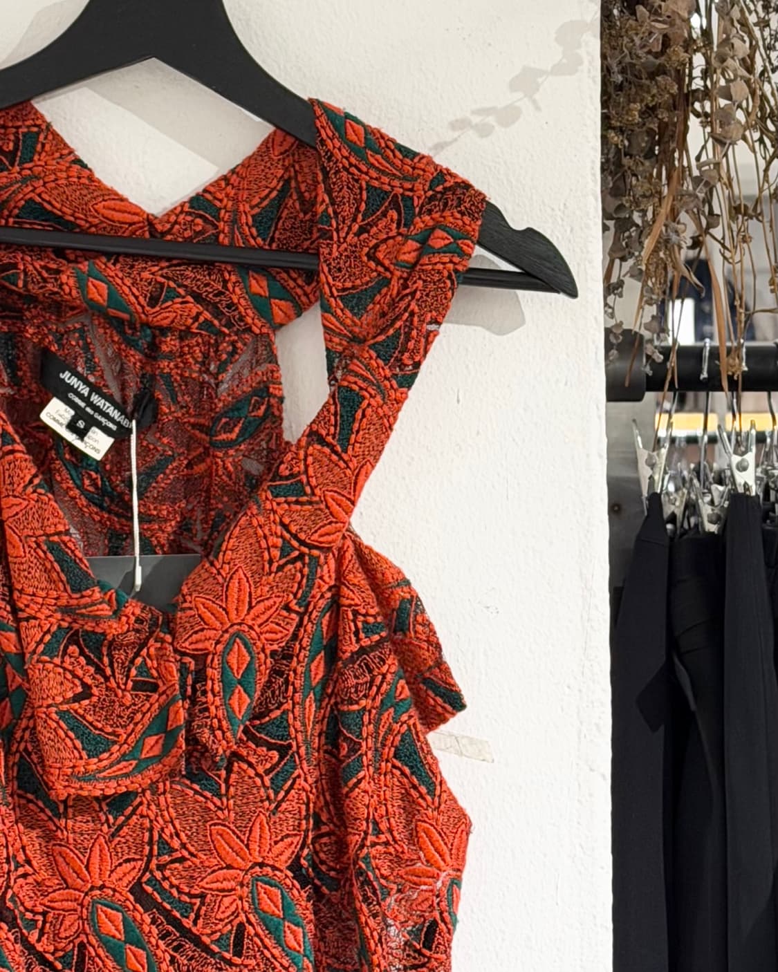 준야 와타나베 레드 레이스 자수 원피스 상품이미지3