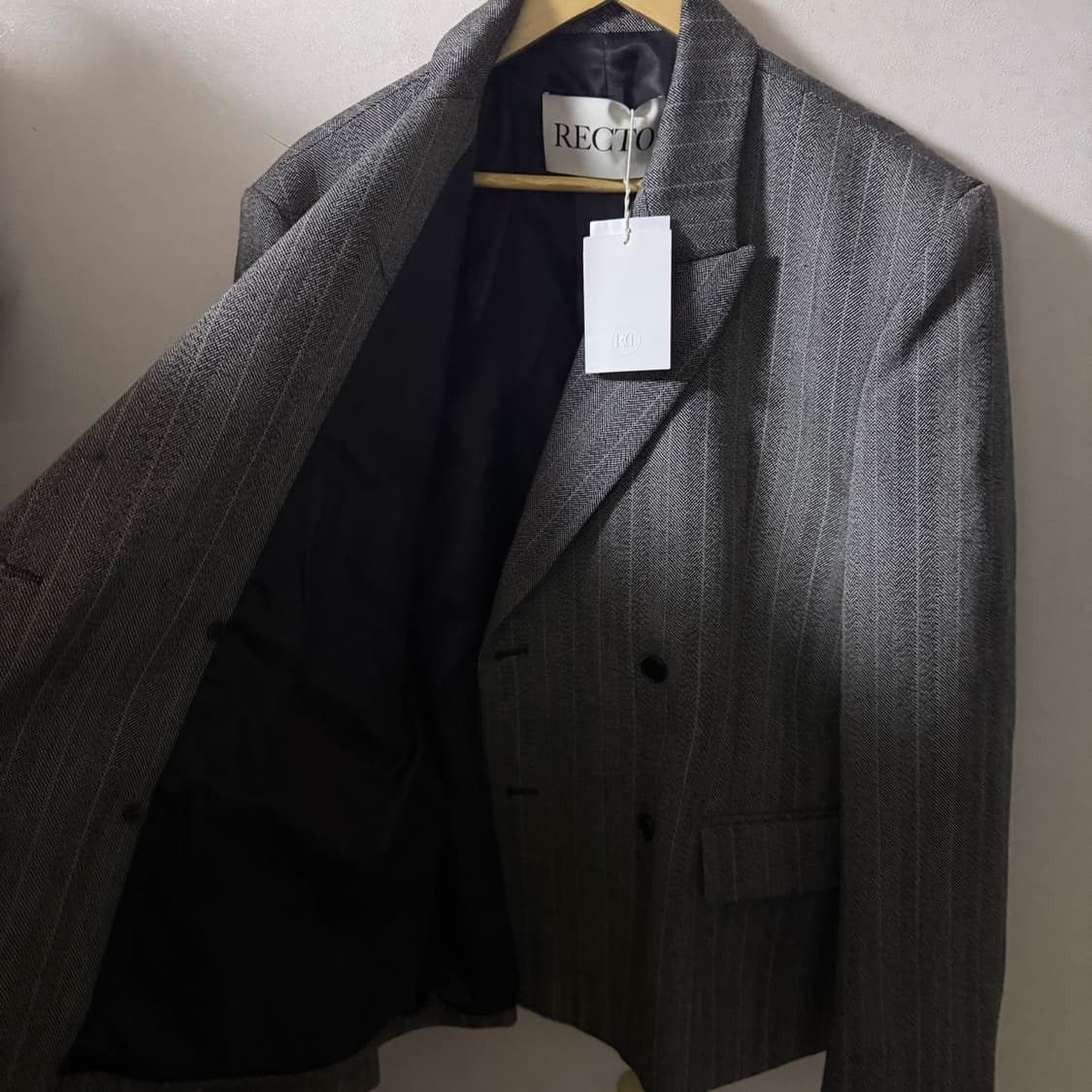 RECTO 헤링본 더블 브레스티드 자켓 S 새제품 상품이미지5