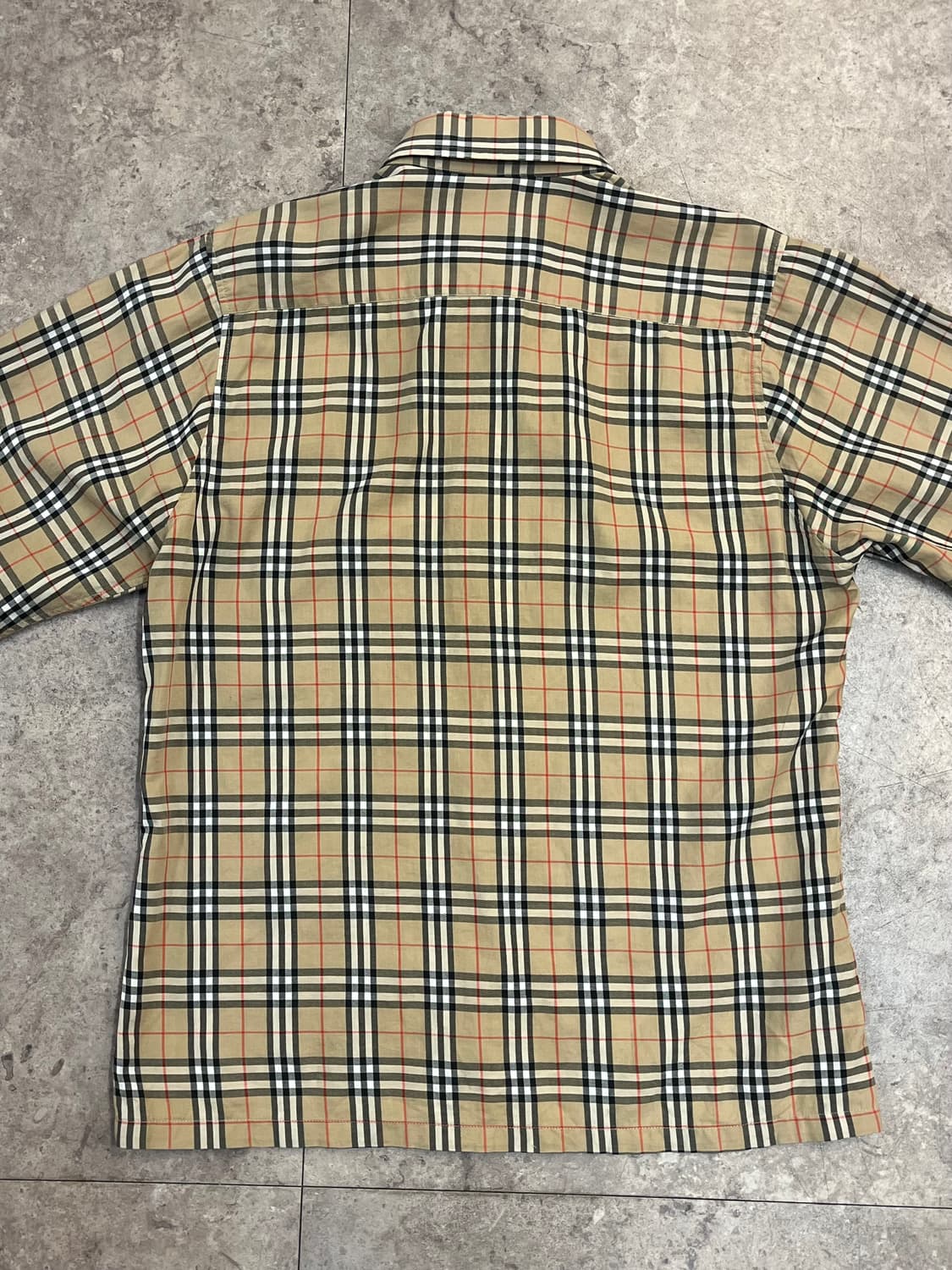 버버리 체크 셔츠 베이지 M #csz2538 상품이미지8