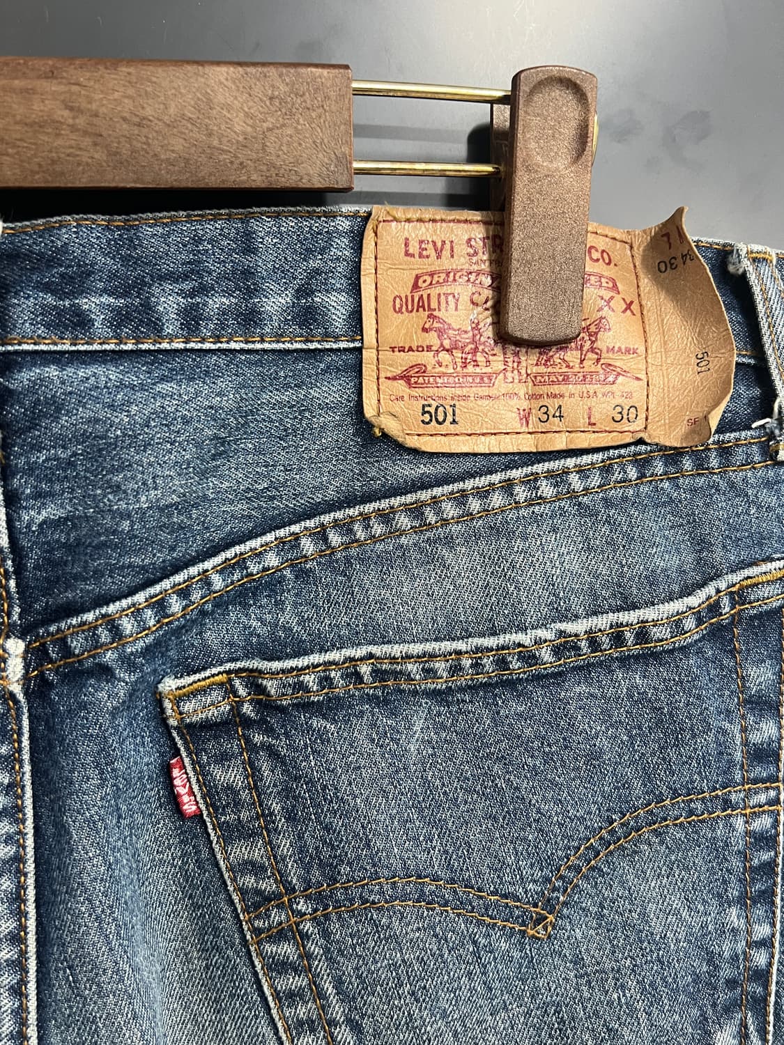 90s USA Levis 리바이스 501 스트레이트 데님 팬츠 상품이미지3
