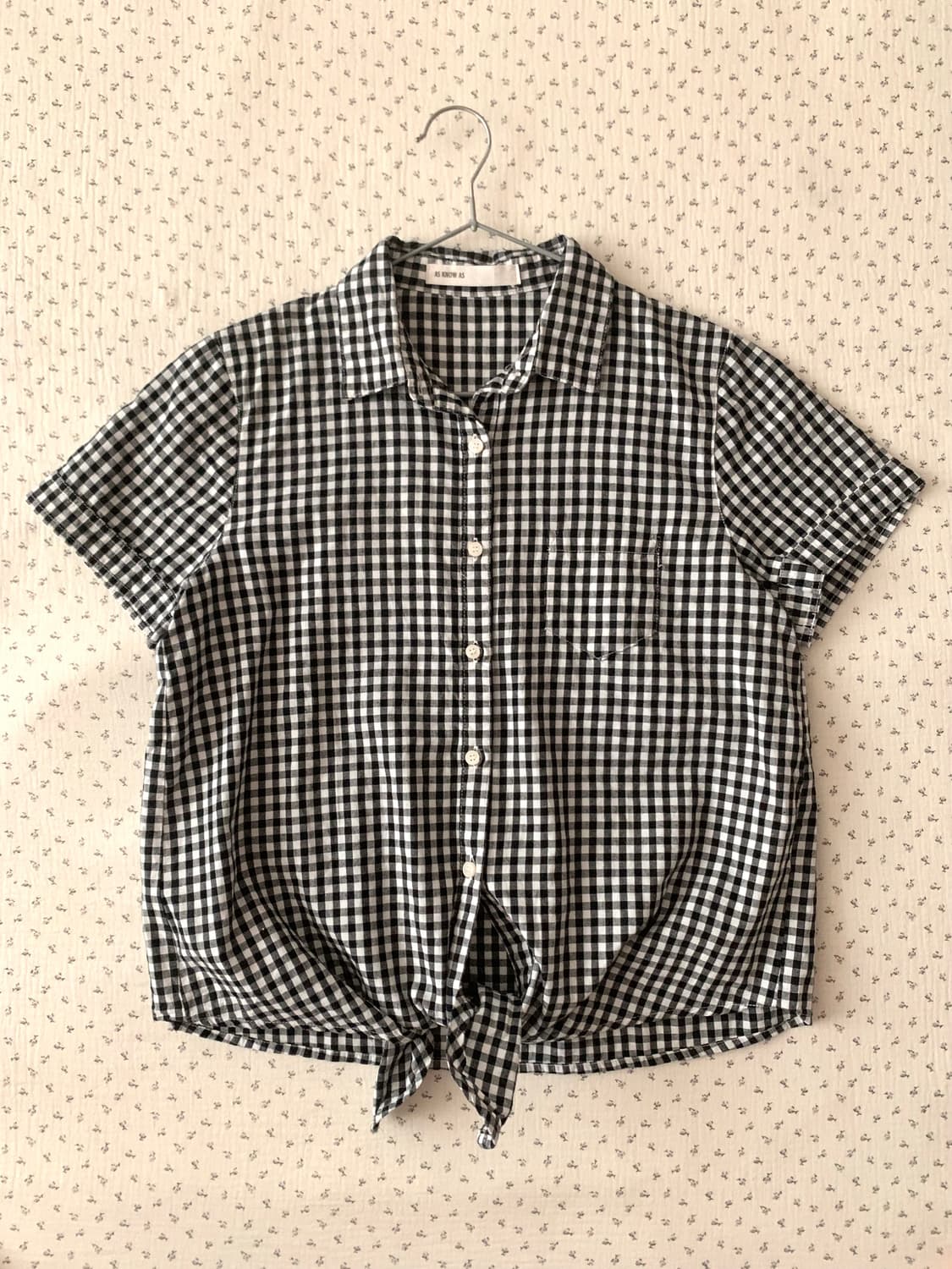 As know As 체크 타이 셔츠 상품이미지2