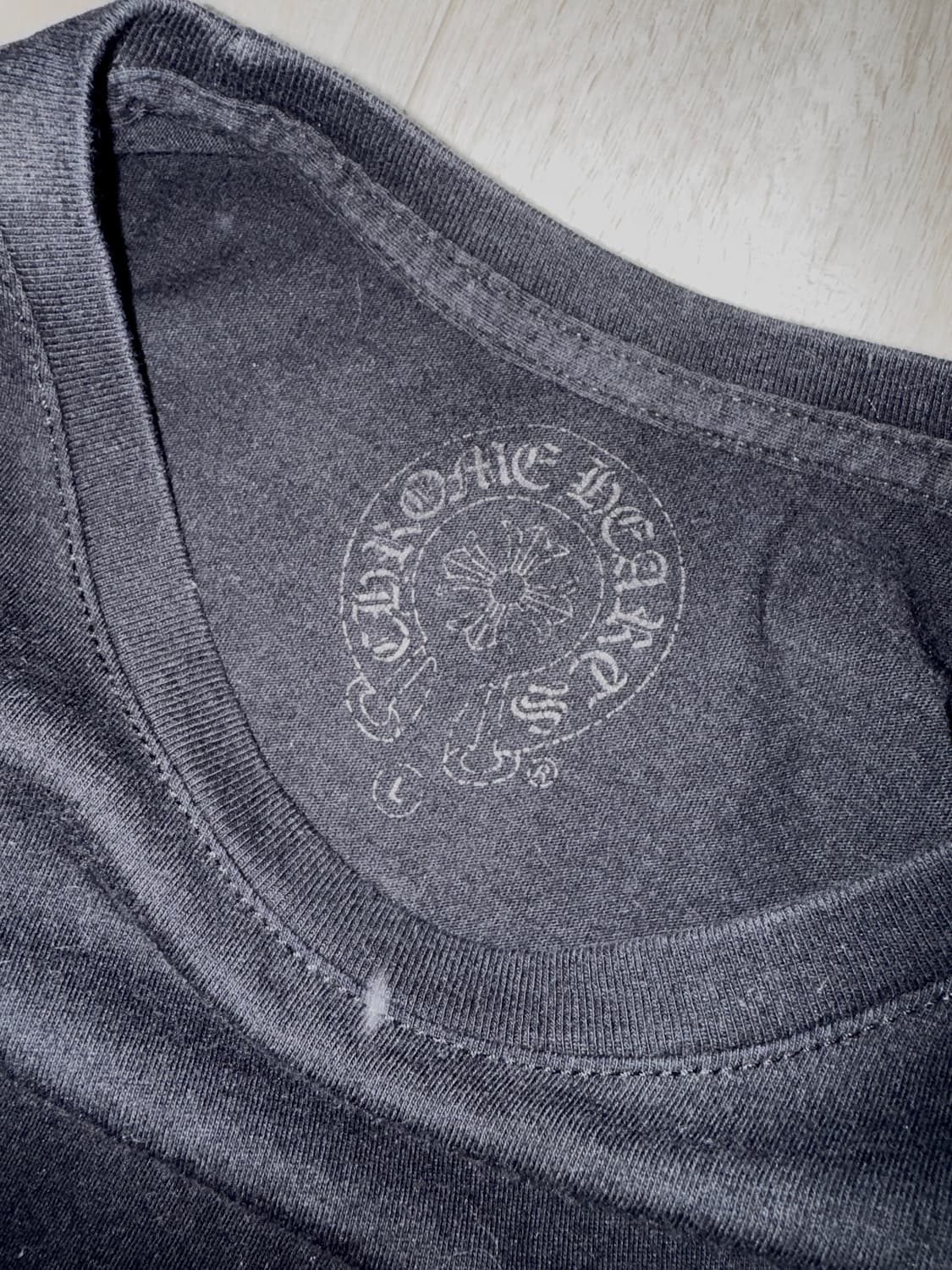 크롬하츠 스크롤 라벨 스타 티셔츠 L 상품이미지4