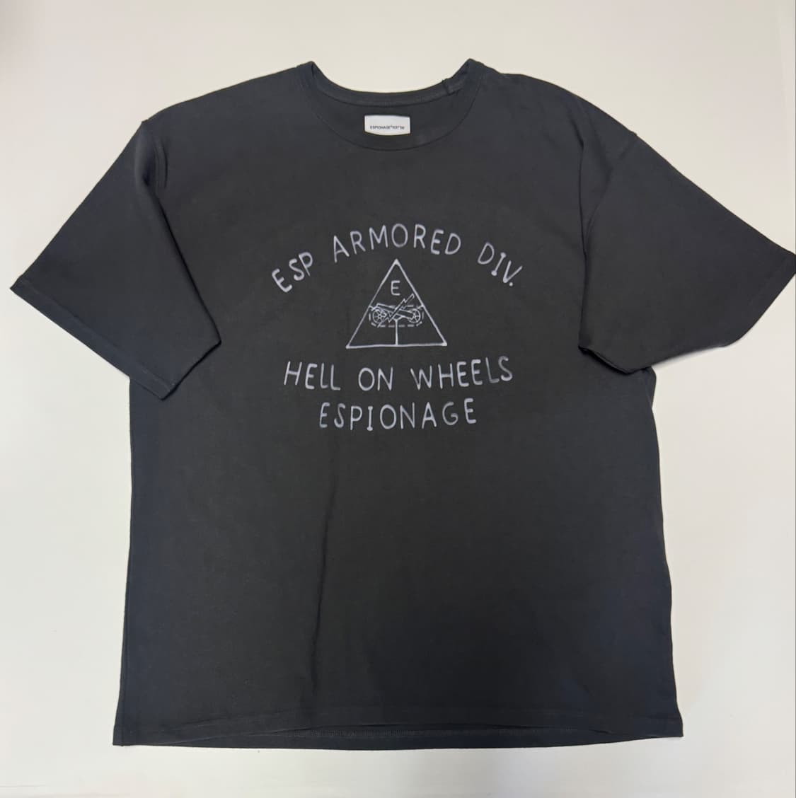 정품!! 에스피오나지 25년도 빈티지 프린팅 반팔 티셔츠 XL ~ 2XL 상품이미지1