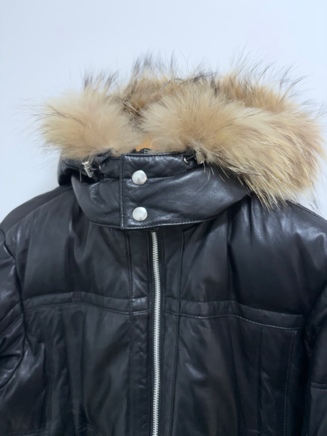 Male & co 양가죽 레더 패딩 자켓 상품이미지9