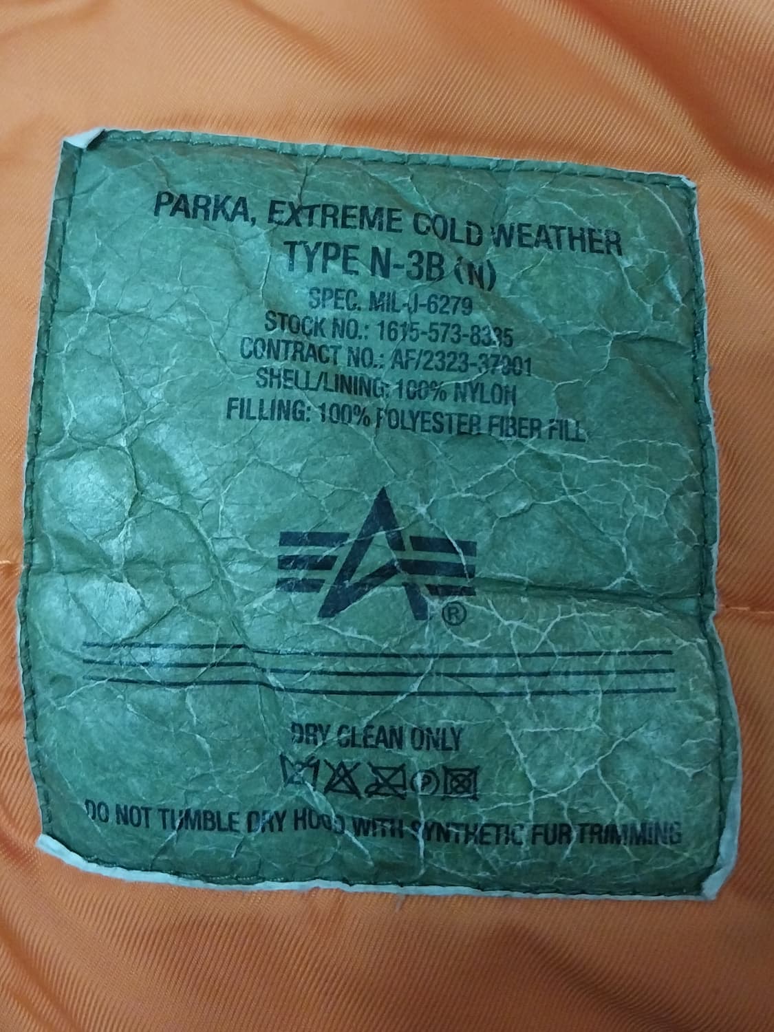 알파인더스트리 N3B 파카 M 상품이미지5