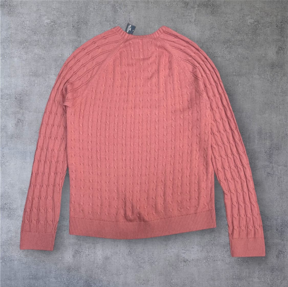 홀리스터 Hollister 핑크 케이블 라운드넥 니트 XL 상품이미지6