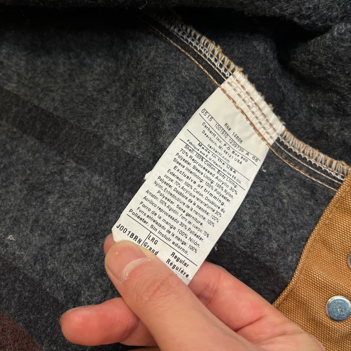 칼하트 디트로이트 자켓 J001 BRN [ 105 ] 상품이미지8