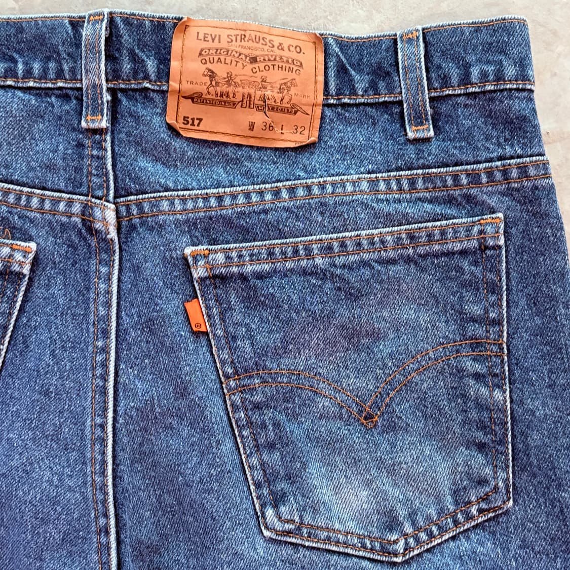 [36/32] 90s USA 🇺🇸 리바이스 517 오렌지탭 데님 중청 상품이미지7