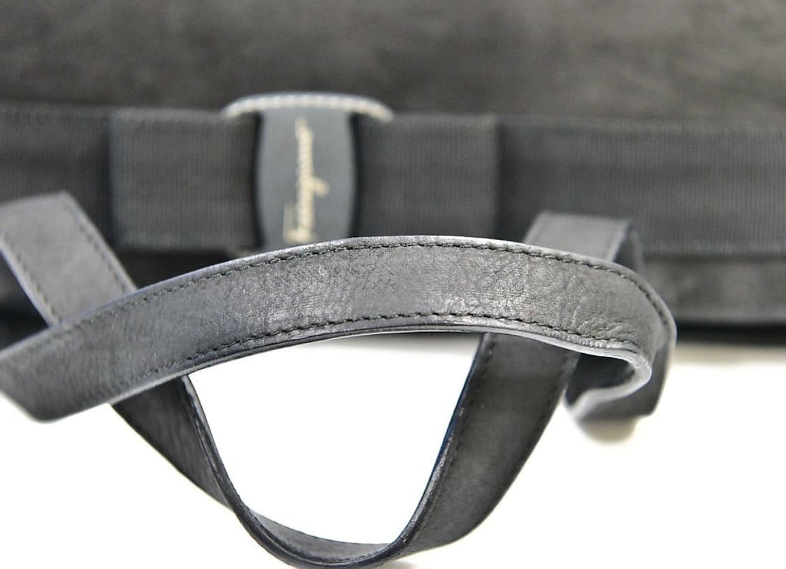 페라가모 스웨이드 바라 보우 탑핸들 토트백(정품) 상품이미지7