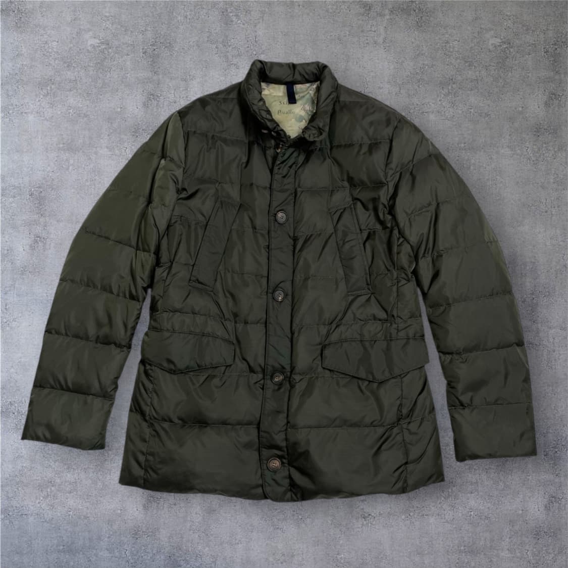 에스티 듀퐁 S.T. Dupont 카키 구스다운 퀄팅 패딩 자켓 48 상품이미지1