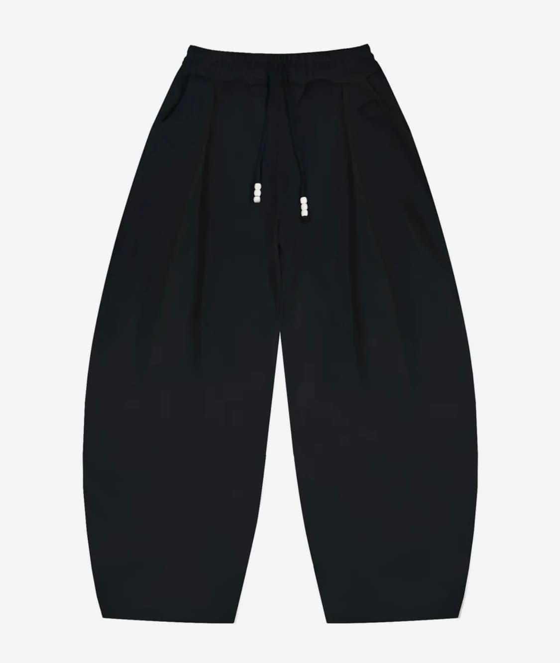 WXP024 도트 핀턱 스웻 벌룬 팬츠 (BLACK) 상품이미지1