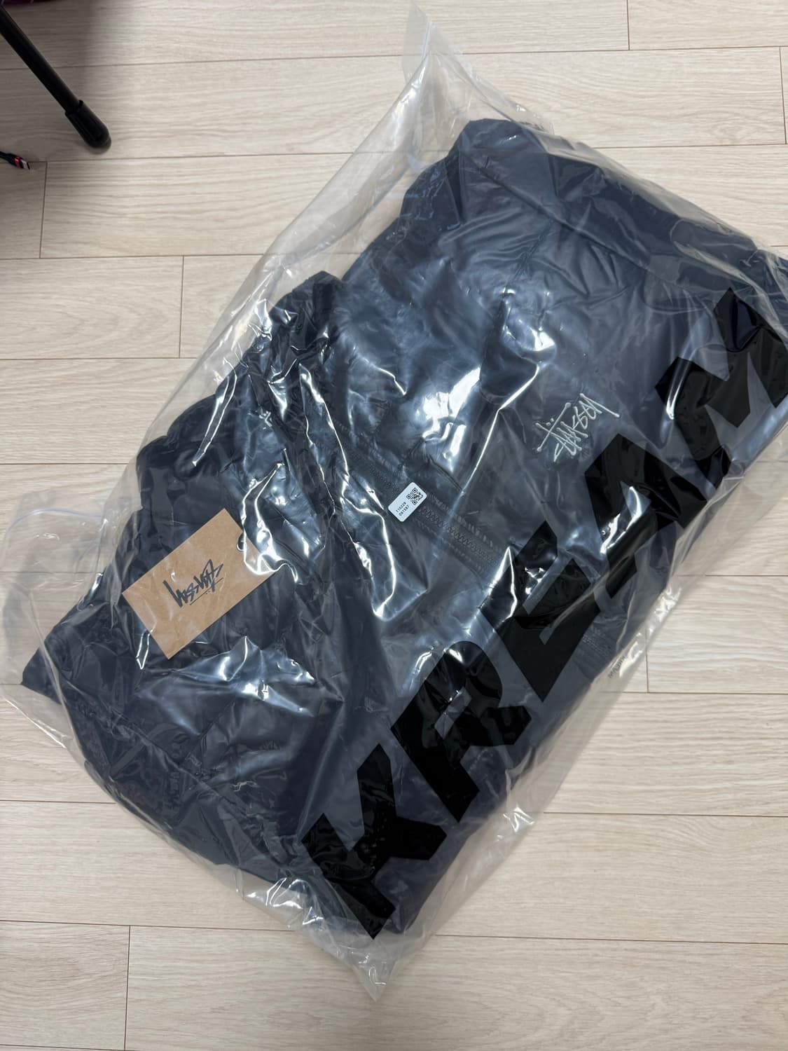 (M, L) 스투시 마이크로 립스탑 다운 자켓 제트 블랙 상품이미지2