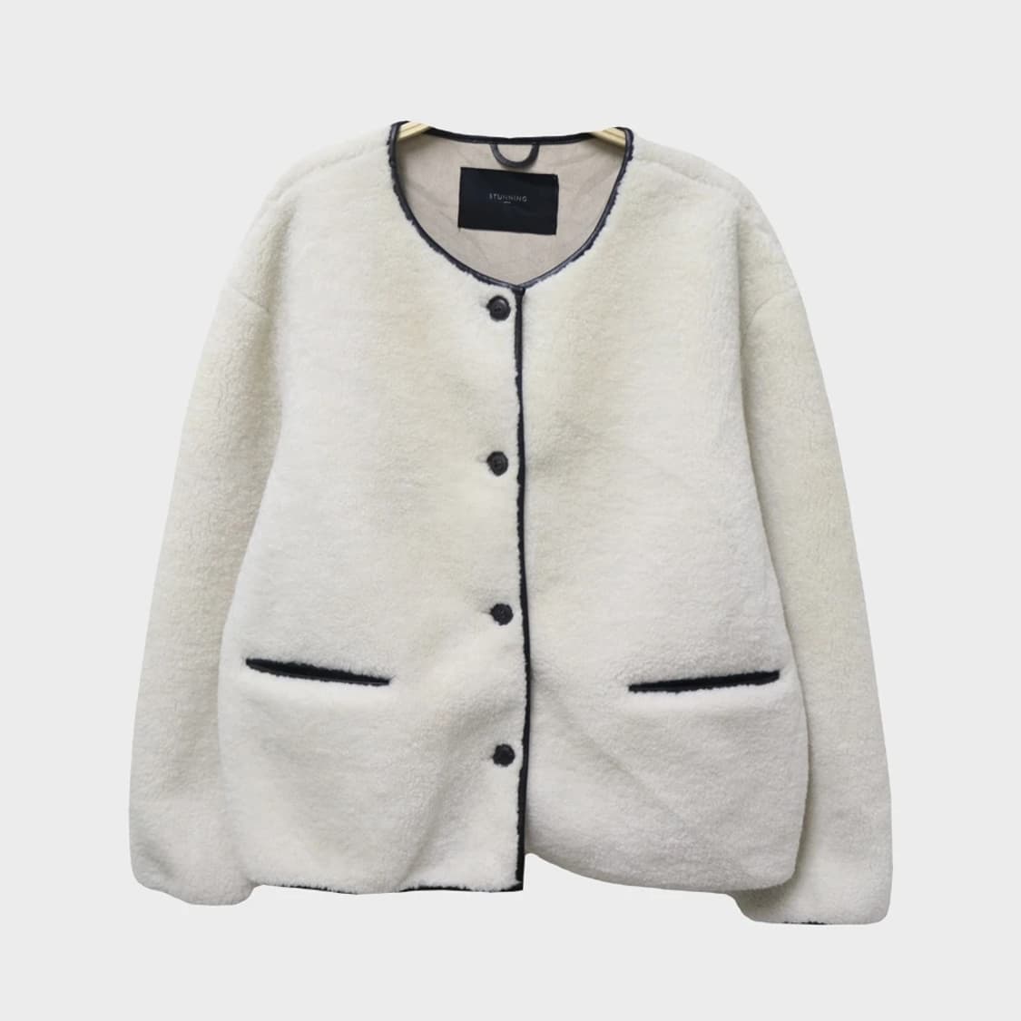 STUNNING 뽀글이 노카라 자켓 62452 상품이미지1