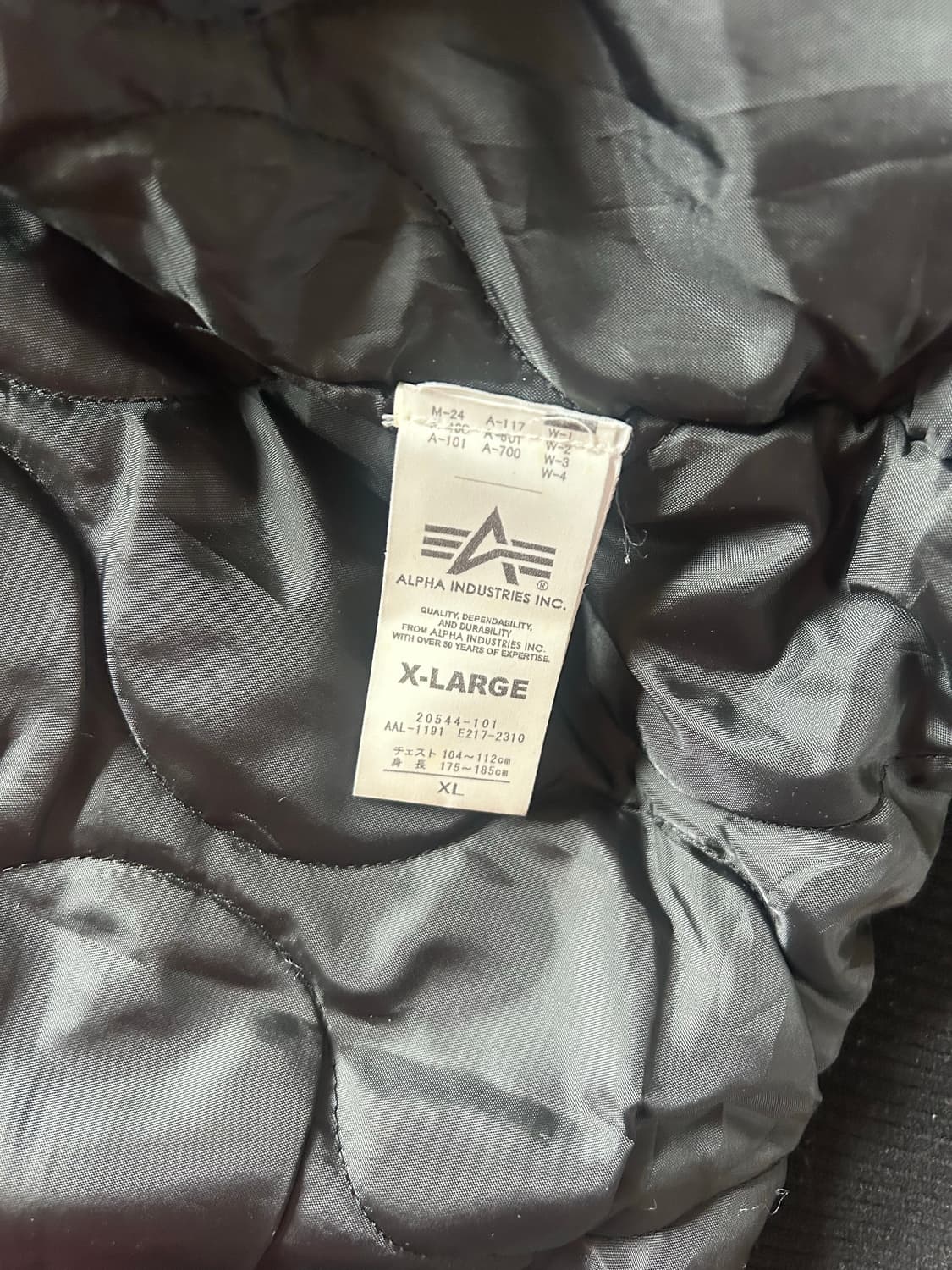 알파인더스트리 블랙 MA-1 항공점퍼 XL 상품이미지3