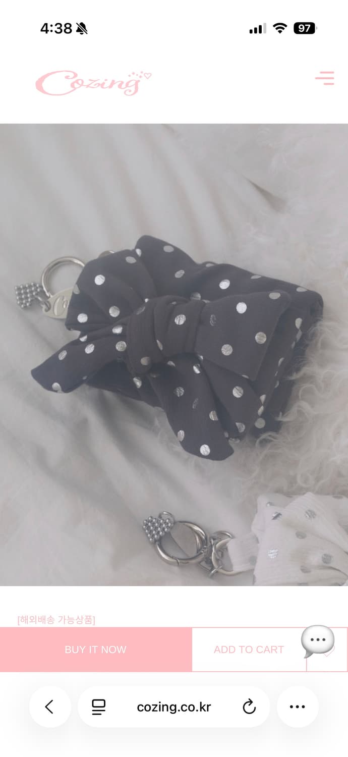 코징 Ribbon wallet_dot charcoal 상품이미지1