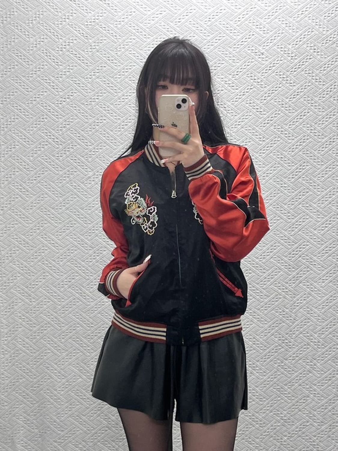 테일러 토요 희귀 리버시블 스카쟌 펑크 바시티 자켓 105 C10412 상품이미지2