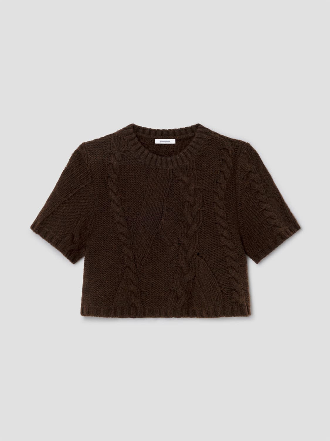 [S,M,L]기마구아스 Julita 꽈배기 크롭 니트/브라운 상품이미지5