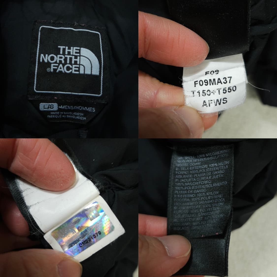 노스페이스 무광 눕시 L 블랙 해외판 상품이미지8